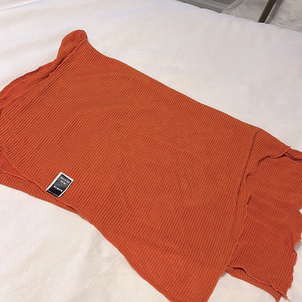 Orange swimsuit wrap, sarong, cover up